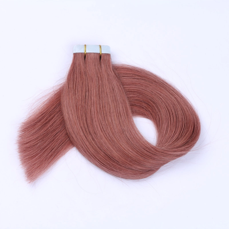 Double drawn dark auburn brown #33 Tape in hair extensions HJ 040